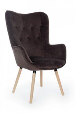 Bizzotto - POLTRONA JULIET VELVET GRIGIO MARMOTTA