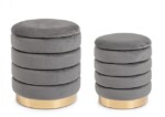 Bizzotto - SET2 POUF CONTENITORE DARINA GRIGIO