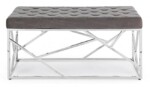 Bizzotto - PANCA RAYAN VELLUTO GRIGIO 97X44 - immagine 3