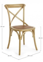 Bizzotto - SEDIA CROSS MARRONE NATURALE - immagine 2