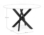 Bizzotto - BASE TAVOLO GEORGE NERO D120 - immagine 2