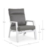 Bizzotto - POLTRONA RECL C-C KLEDI BIANCO JX11 - immagine 2