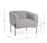 Bizzotto - POLTRONA CLAUDINE GRIGIO BOUCLE' - immagine 2