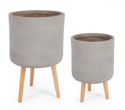 Bizzotto - SET2 P.VASO RIGO TO TREPPIEDE BEIGE