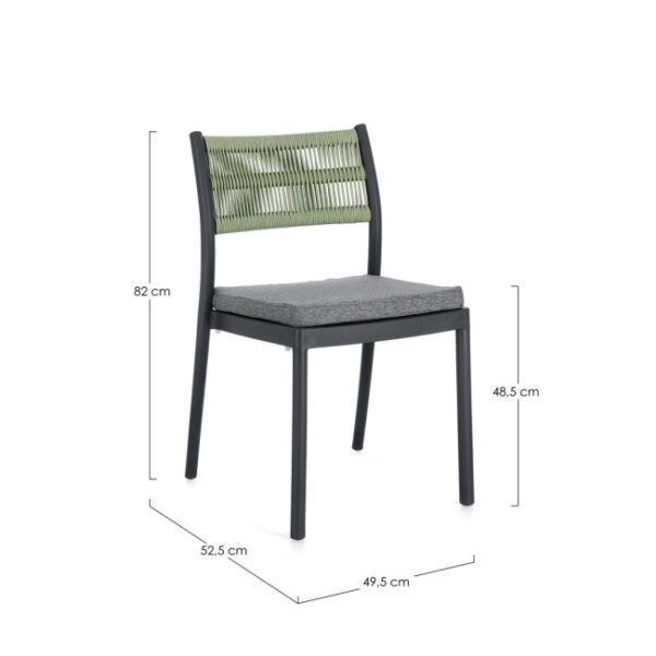Bizzotto - SEDIA C-C ALVIN ANTRACITE/VERDE - immagine 9