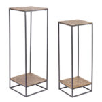 Bizzotto - SET2 TAVOLINO MYSORE ORO ALTO