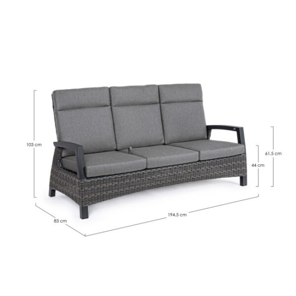 Bizzotto - DIVANO 3P RECLIN C-C BRITTON ANTR JX55 - immagine 7