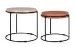 Bizzotto - SET2 TAVOLINO KETAKI BEIGE/TERRACOTTA