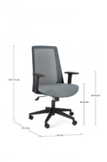 Yes - SEDIA UFFICIO C-BR WESLEY GRIGIO SCURO - immagine 3