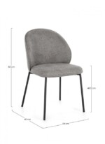 Bizzotto - SEDIA WENDY NERO/GRIGIO SCURO - immagine 3