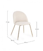 Bizzotto - SEDIA TANYA ORO/AVORIO - immagine 3