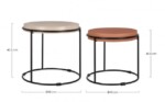 Bizzotto - SET2 TAVOLINO KETAKI BEIGE/TERRACOTTA - immagine 2