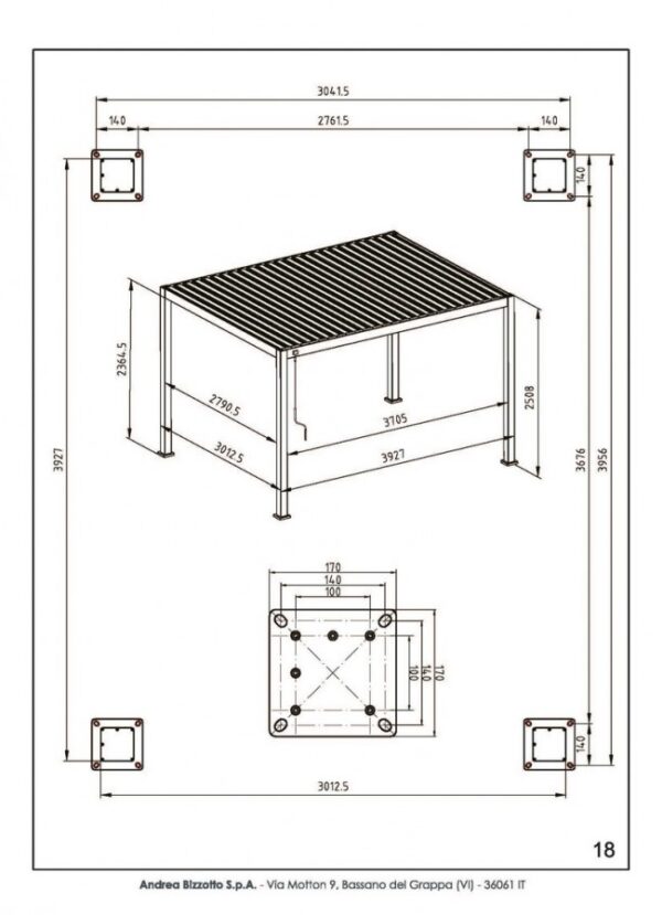 Bizzotto - PERGOLA OCEAN 3X4 ANTRACITE - Image 4