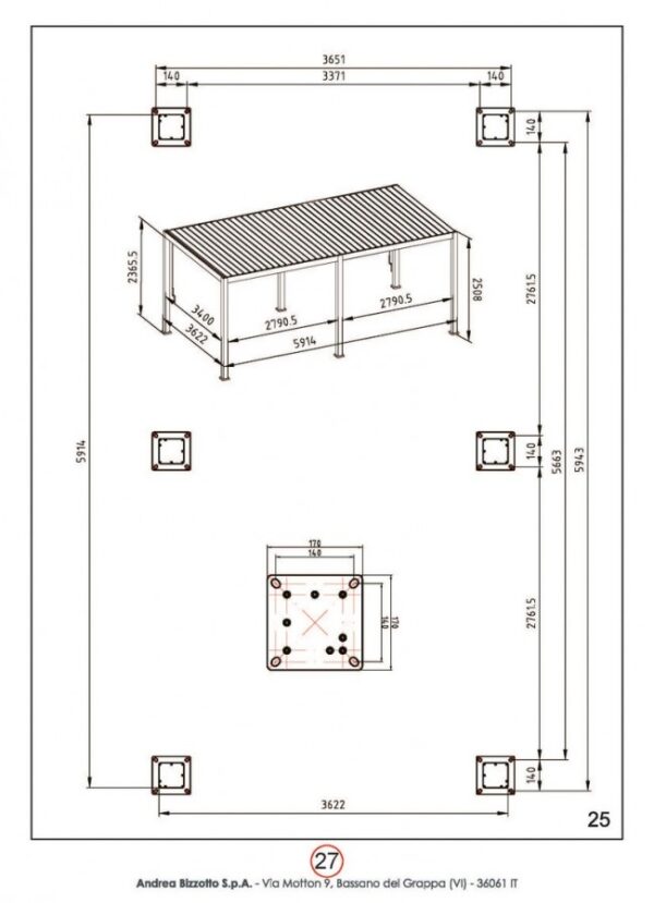 Bizzotto - PERGOLA OCEAN 3.6X6 ANTRACITE - Image 3