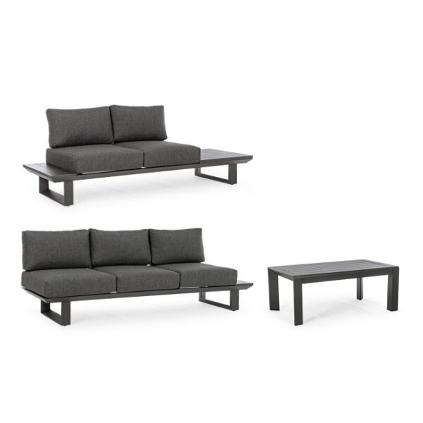 Bizzotto - SET SALOTTO ANG.C-C KONNOR ANTRACITECX23 - immagine 8