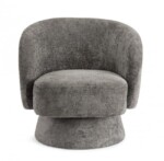 Bizzotto - POLTRONA GIREVOLE JULIENNE GRIGIO SCURO - immagine 3