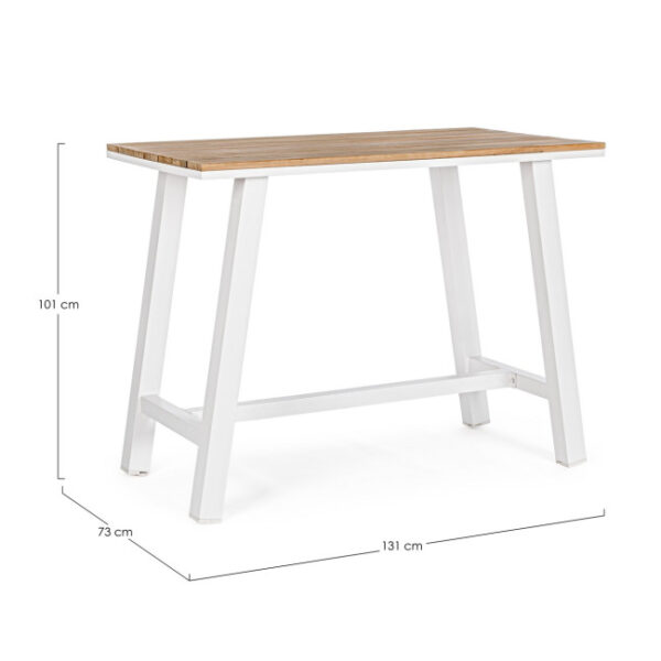 Bizzotto - TAVOLO BAR SKIPPER 131X73 BIANCO YK11 - immagine 7