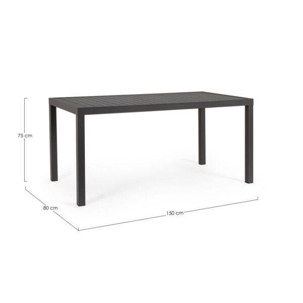Yes - TAVOLO HILDE 150X80 ANTRACITE LH32 - immagine 8