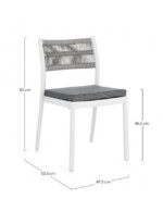 Bizzotto - SEDIA C-C ALVIN BIANCO/GRIGIO CHIARO - immagine 6