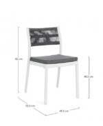 Bizzotto - SEDIA C-C ALVIN BIANCO/GRIGIO SCURO - immagine 6