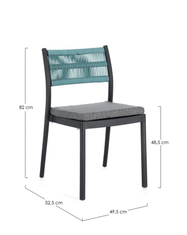 Bizzotto - SEDIA C-C ALVIN ANTRACITE/AVIO - immagine 6