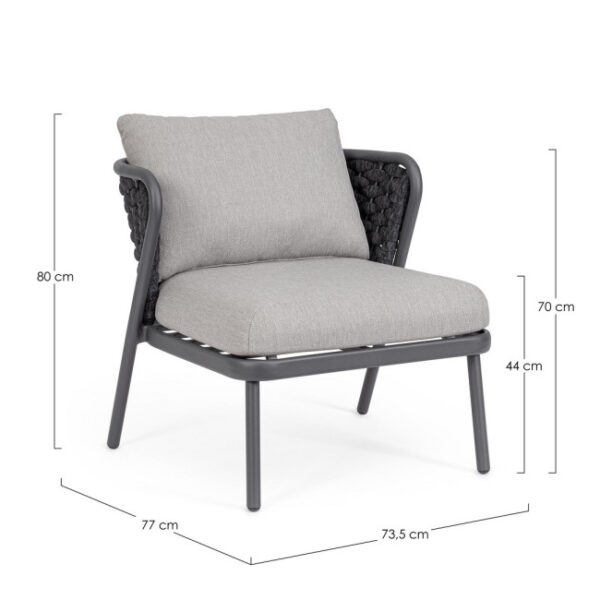 Homemotion - POLTRONA C-C HARLOW ANTRAC QS22/GRAPHITE - immagine 9