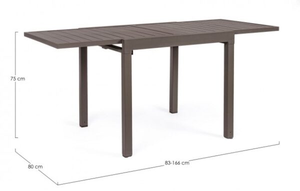 Bizzotto - TAVOLO AL.PELAGIUS 83-166X80 COFFEE YK14 - immagine 8
