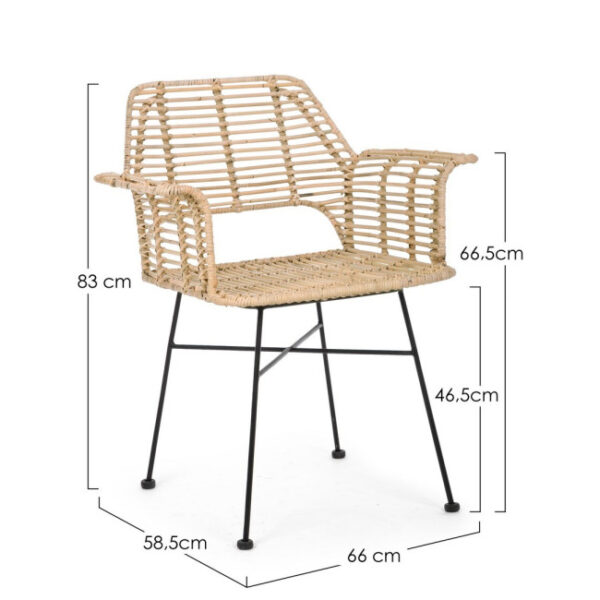Bizzotto - SEDIA C-BR TUNAS NATURALE - immagine 7