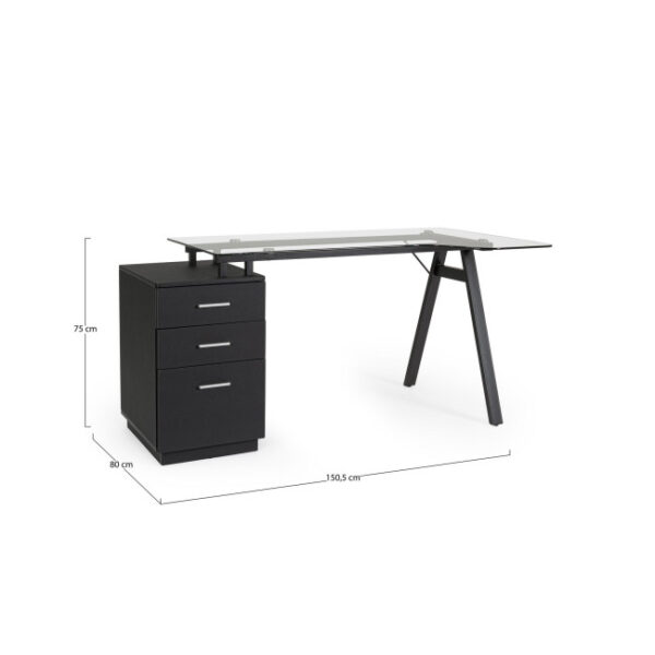 Yes - SCRIVANIA CHARLIE ANGOLO C-CASSETT NERO - immagine 7