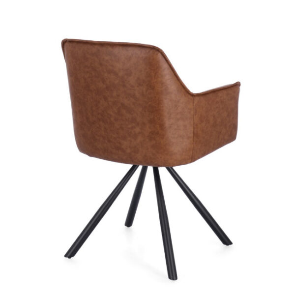 Bizzotto - SEDIA C-BR GIREV.BREVAL MARRONE CHIARO - immagine 7