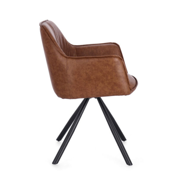Bizzotto - SEDIA C-BR GIREV.BREVAL MARRONE CHIARO - immagine 10