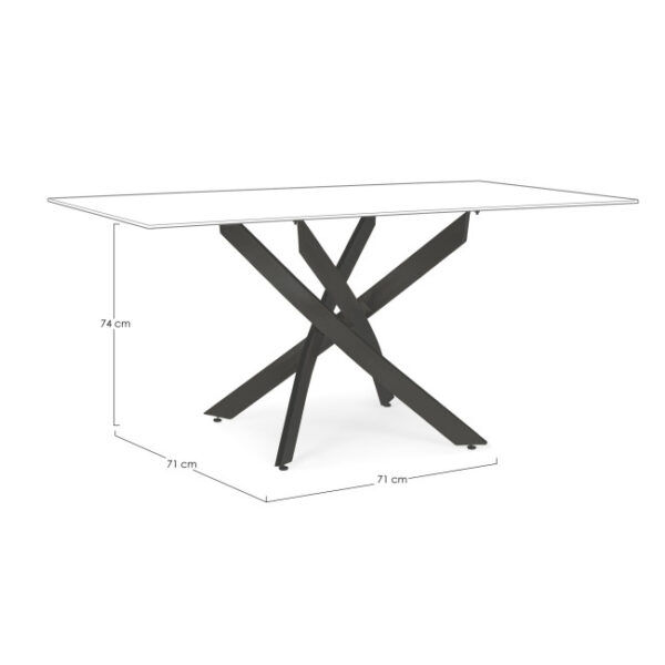 Bizzotto - BASE TAVOLO GEORGE NERO 160X90 - immagine 6