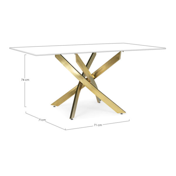 Bizzotto - BASE TAVOLO GEORGE ORO 160X90 - immagine 6