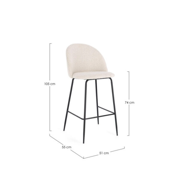 Bizzotto - SGABELLO BAR CARRY NERO/AVORIO - immagine 8