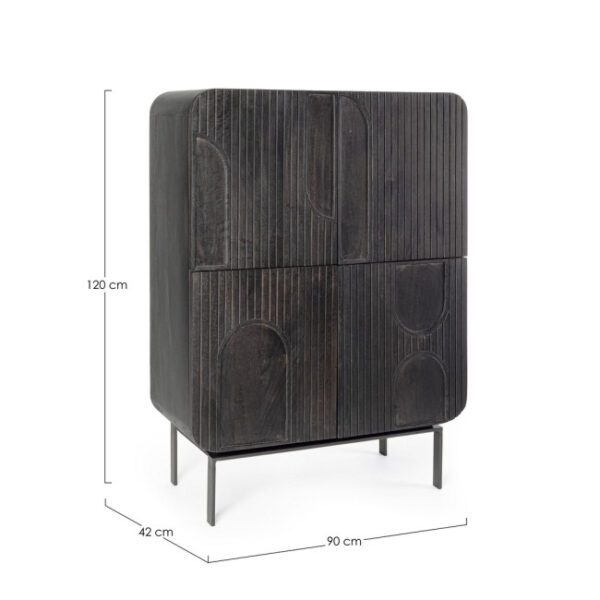 Homemotion - MOBILE ALTO 4A ORISSA NERO - immagine 7