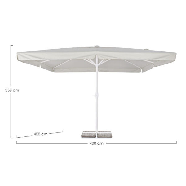 Bizzotto - OMBRELLONE ALGHERO 4X4 BIANCO-GRIGIO CH - immagine 7