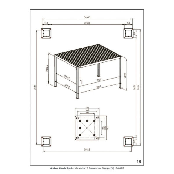 Bizzotto - PERGOLA OCEAN 3X4 ANTRACITE - immagine 9