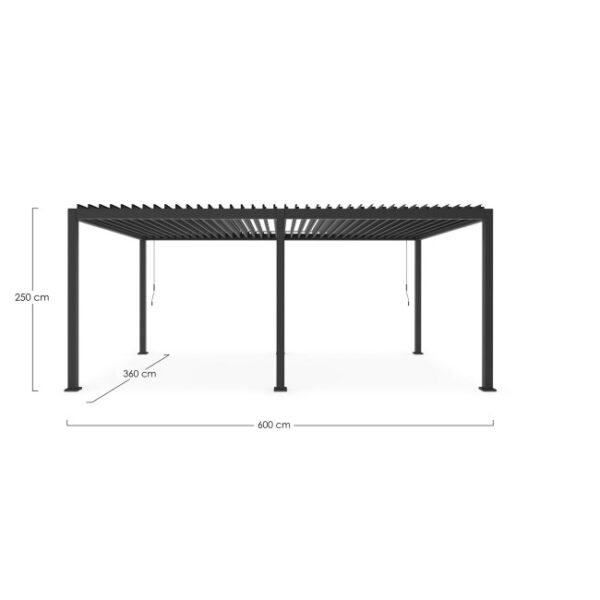 Bizzotto - PERGOLA OCEAN 3.6X6 ANTRACITE - immagine 7