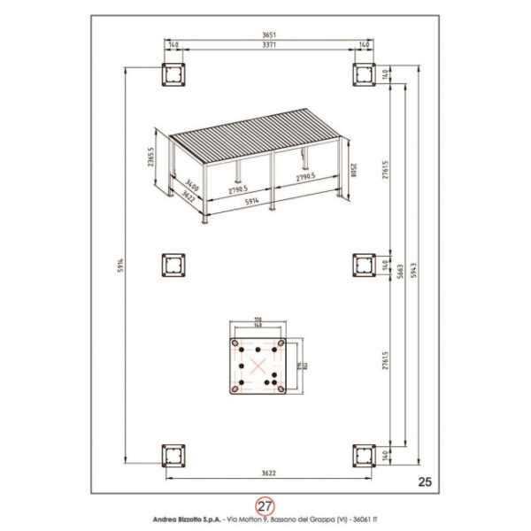 Bizzotto - PERGOLA OCEAN 3.6X6 ANTRACITE - immagine 8