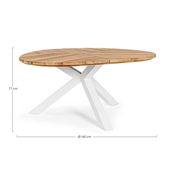 Homemotion - TAVOLO PALMDALE 160 BIANCO RT01 - immagine 7