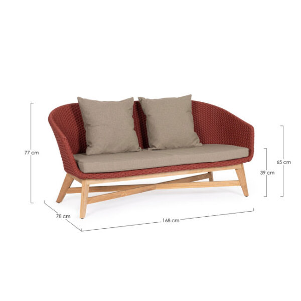 Homemotion - DIVANO 2P C-C COACHELLA SCARLET - immagine 7
