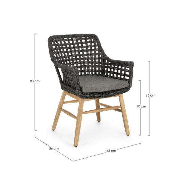 Homemotion - SEDIA C-BR C-C WILSON NERA - immagine 8