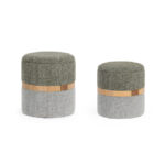 Bizzotto - SET2 POUF CONTENITORE TANYA FOG