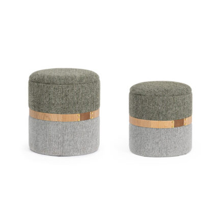 Bizzotto - SET2 POUF CONTENITORE TANYA FOG