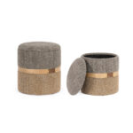 Bizzotto - SET2 POUF CONTENITORE TANYA SAVANA - immagine 3