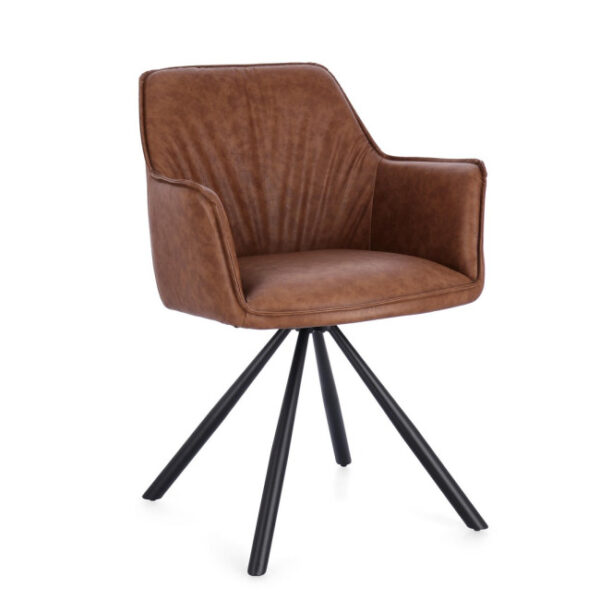 Bizzotto - SEDIA C-BR GIREV.BREVAL MARRONE CHIARO - immagine 6
