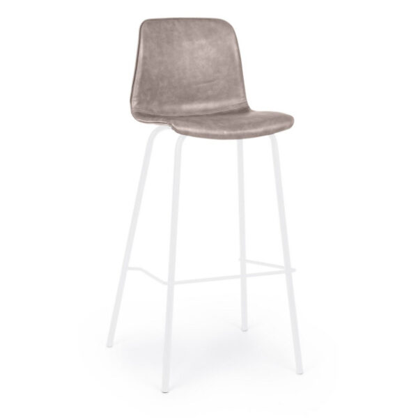 Bizzotto - SGABELLO BAR KYRA BIANCO PU BEIGE VINT. - immagine 4